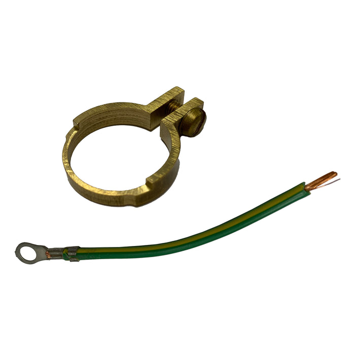Wiska E-NUT25 COMBI M25 Brass Earthing Nuts c/w Earthing Lead & Screws (5 Pack) - westbasedirect.com