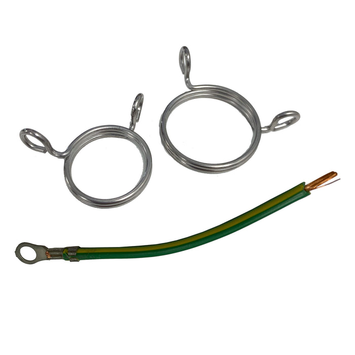 Wiska E-SPRING20 COMBI M20 Brass Nickel Plated Earth Spring c/w Earth Lead & Screws (5 Pack) - westbasedirect.com