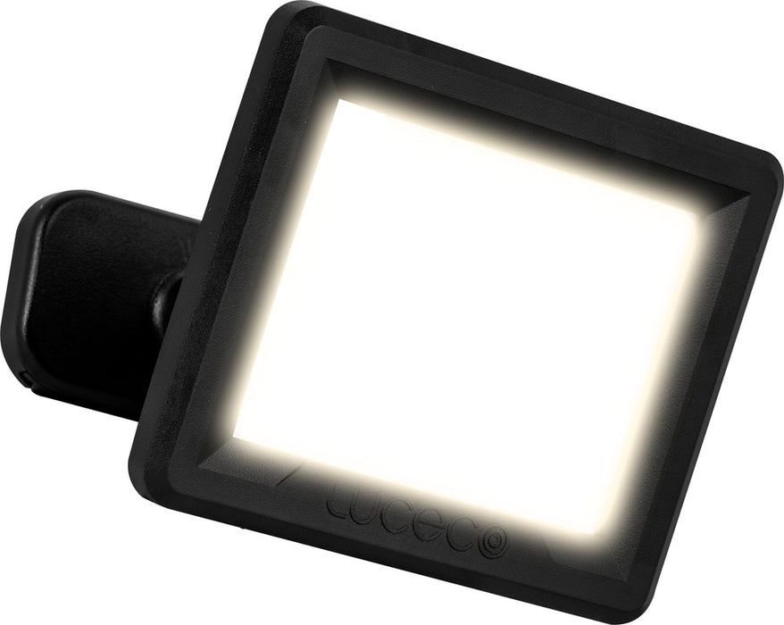 Luceco EFLD10B40-06 10W Essence Security Non-PIR Floodlight with Ball Joint 1m Cable - Black - westbasedirect.com