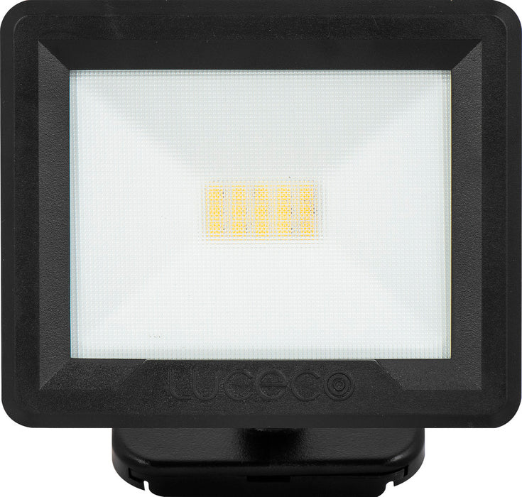 Luceco EFLD10B40-06 10W Essence Security Non-PIR Floodlight with Ball Joint 1m Cable - Black - westbasedirect.com