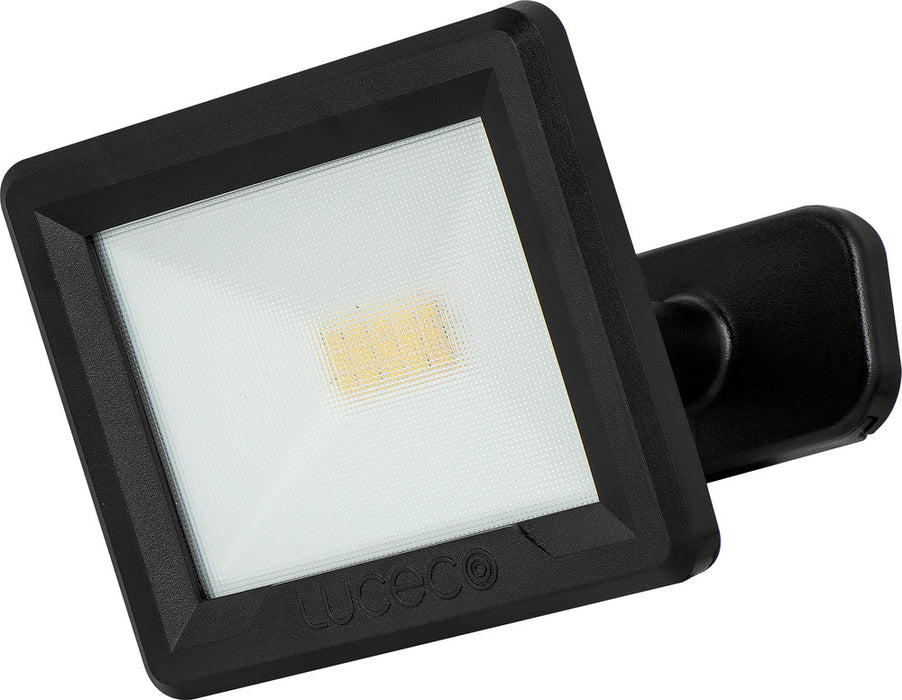 Luceco EFLD10B40-06 10W Essence Security Non-PIR Floodlight with Ball Joint 1m Cable - Black - westbasedirect.com
