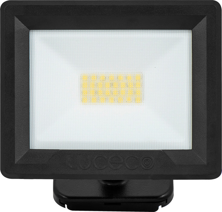 Luceco EFLD20B40-06 20W Essence Security Non-PIR Floodlight with Ball Joint 1m Cable - Black - westbasedirect.com