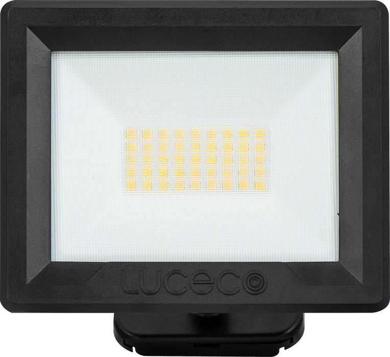 Luceco EFLD30B40-06 30W Essence Security Non-PIR Floodlight with Ball Joint 1m Cable - Black - westbasedirect.com