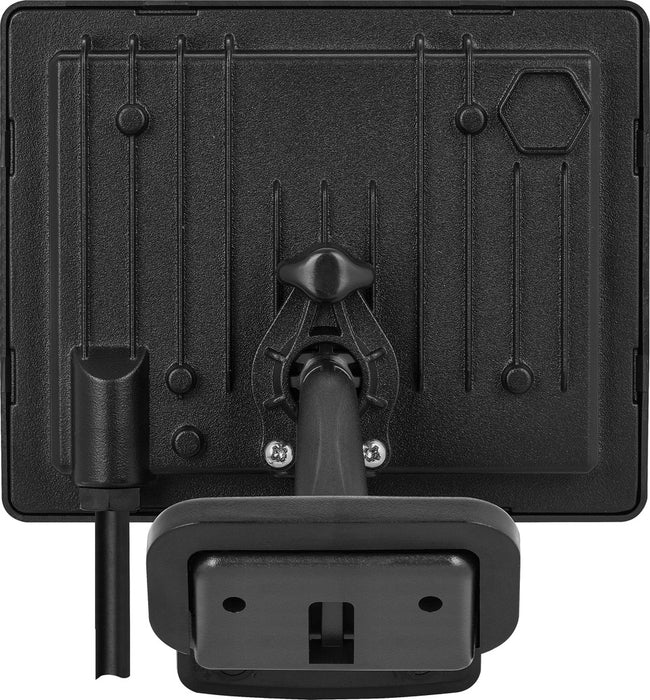 Luceco EFLD30B40P-06 30W Essence Security PIR Floodlight with Ball Joint 1m Cable - Dusk-Till-Dawn Override PIR - Black - westbasedirect.com