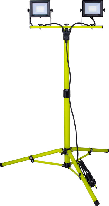 Luceco EFLDTT20B50 Eco Tripod  Black Twin 1600lm 2x20W 5000K - UK Plug - westbasedirect.com