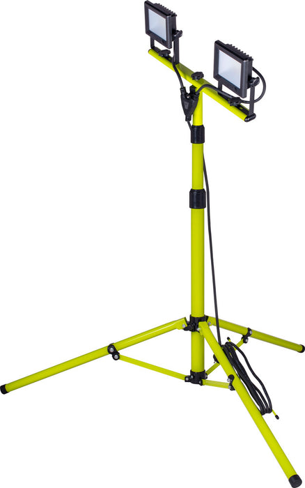 Luceco EFLDTT20B50 Eco Tripod  Black Twin 1600lm 2x20W 5000K - UK Plug - westbasedirect.com