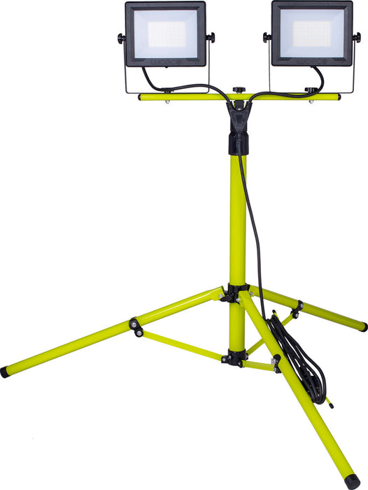 Luceco EFLDTT50B50 Eco Tripod  Black Twin 5000lm 2x50W 5000K - UK Plug - westbasedirect.com