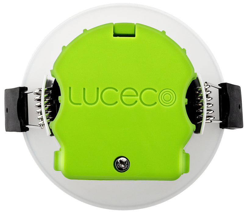 Luceco EFT60W30 FType Fixed 6W Warm White 3000K IP65 Dimmable Fire Rated Downlight - White - westbasedirect.com