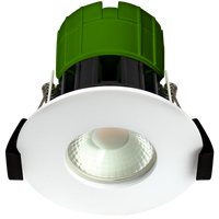 Luceco EFT60WCC 3000K 4000K 6500K FType Colour Change 6W IP65 Fire Rated Downlight - White
