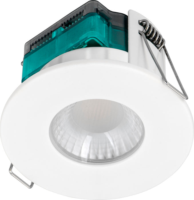 Luceco EFTF5W30 FType Essence 5W 515lm 3000K Dimmable IP65 White Bezel - Flat - westbasedirect.com