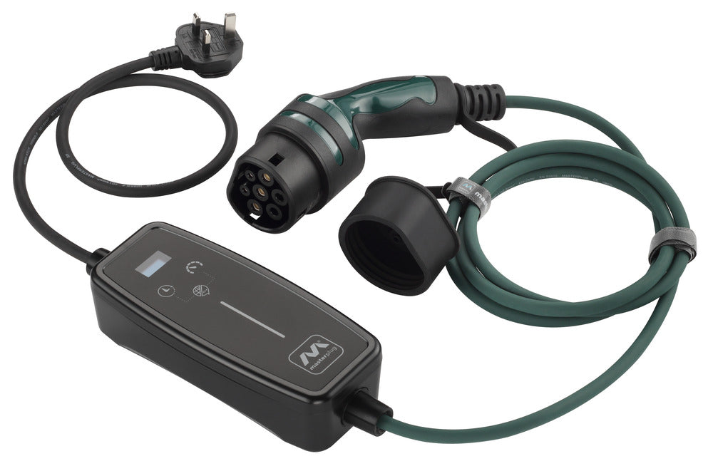 Masterplug EVCM221003 Mode 2 EV Charging Cable 3m 3 Pin UK Plug To Type 2 - westbasedirect.com