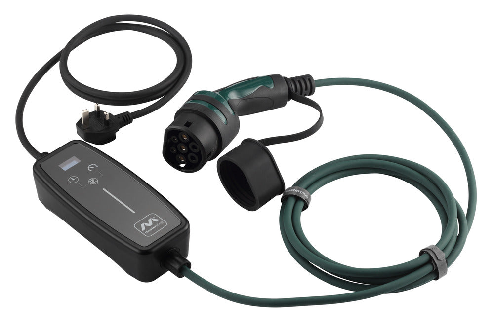 Masterplug EVCM221005 Mode 2 EV Charging Cable 5m 3 Pin UK Plug To Type 2 - westbasedirect.com