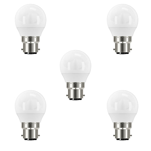 Eveready S13603 B22 BC Golf LED Bulb Opal 4.9W 470lm Daylight 6500K (5 Pack) - westbasedirect.com