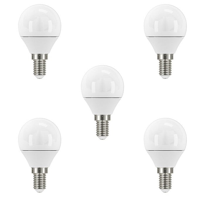 Eveready S13609 E14 SES Golf LED Bulb Opal 4.9W 470lm Daylight 6500K (5 Pack) - westbasedirect.com