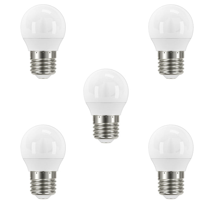 Eveready S13606 E27 ES Golf LED Bulb Opal 4.9W 470lm Warm White 3000K (5 Pack) - westbasedirect.com