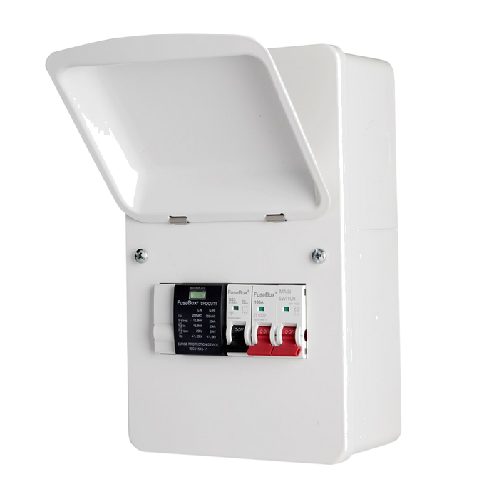 FuseBox F2MSPD1 100A Main Switch/MCB + SPD T1 Retro Fit - westbasedirect.com