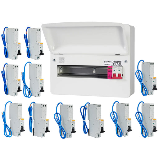 FuseBox F3011MZ 11 Way T2 SPD Consumer Unit + 11 Type A RCBOs - westbasedirect.com