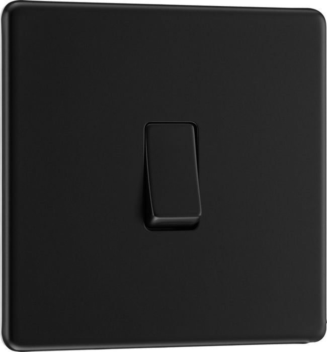 BG FFB13 Flatplate Screwless Intermediate Light Switch 10A - Matt Black - westbasedirect.com