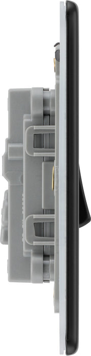 BG FFB13 Flatplate Screwless Intermediate Light Switch 10A - Matt Black - westbasedirect.com