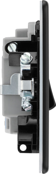 BG FFB50 Flatplate Screwless Switched Spur 13A - Matt Black - westbasedirect.com