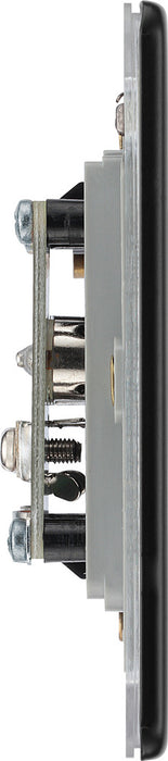 BG FFB66 Flatplate Screwless Diplex TV/FM Socket - Matt Black - westbasedirect.com