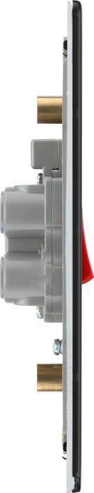 BG FFB72 Flatplate Screwless 45A DP Double Plate + Neon - Matt Black - westbasedirect.com