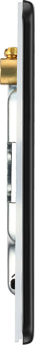 BG FFB95 Flatplate Screwless Double Blanking Plate - Matt Black - westbasedirect.com