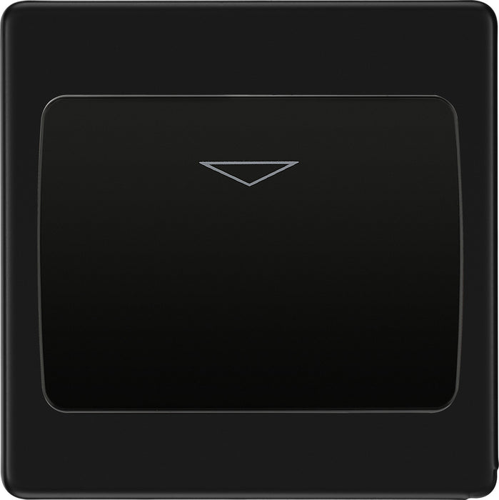 BG FFBKYCSB Flatplate Screwless Hotel Key Card Switch 16A - Black Insert - Matt Black - westbasedirect.com