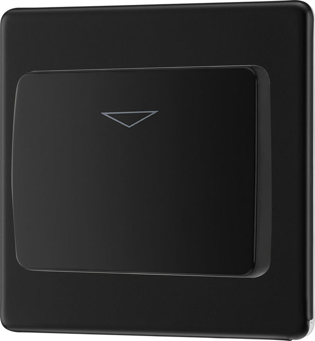 BG FFBKYCSB Flatplate Screwless Hotel Key Card Switch 16A - Black Insert - Matt Black - westbasedirect.com