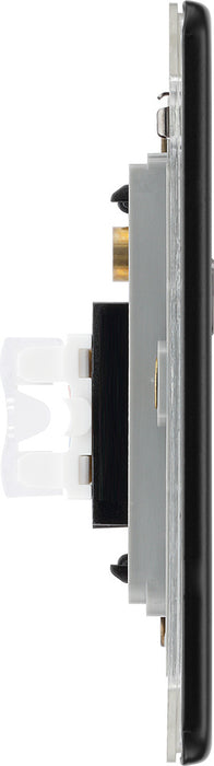BG FFBRJ451 Flatplate Screwless RJ45 Single Data Outlet Socket - Matt Black - westbasedirect.com