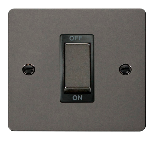 Click Define FPBN500BK Flat Plate 45A Ingot 1G Double Pole Switch - Black Nickel (Black) - westbasedirect.com