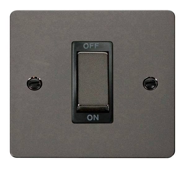 Click Define FPBN500BK Flat Plate 45A Ingot 1G Double Pole Switch - Black Nickel (Black) - westbasedirect.com