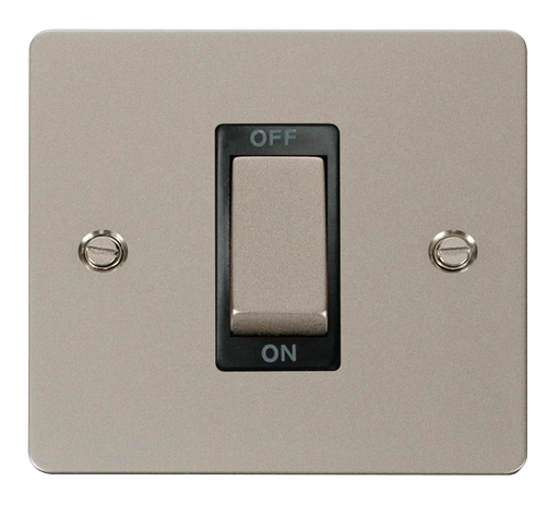 Click Define FPPN500BK Flat Plate 45A Ingot 1G Double Pole Switch - Pearl Nickel (Black) - westbasedirect.com