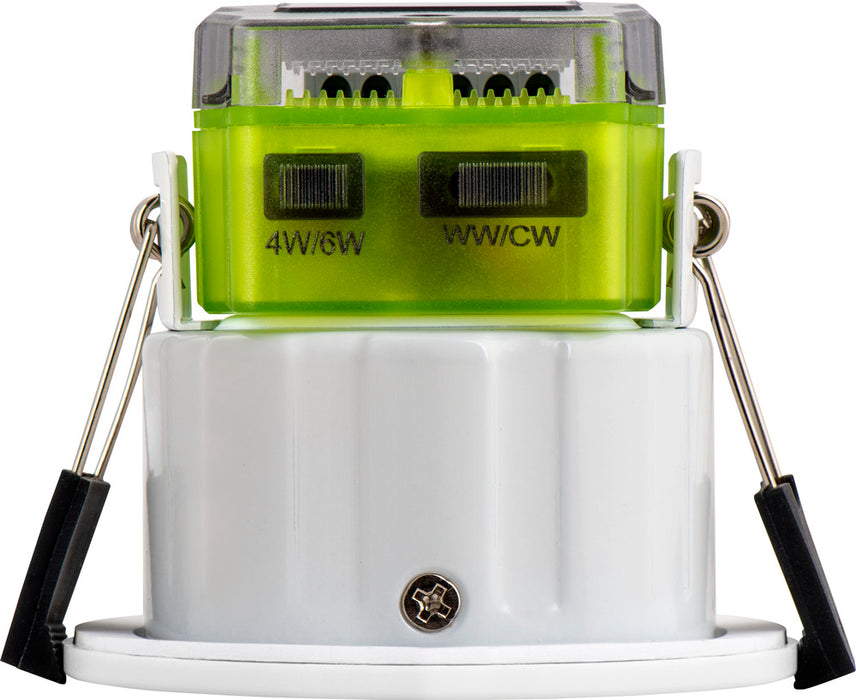 Luceco FTA6WD2W FType MK2 4W/6W 690lm Power Change & CCT Change 3000K/4000K Dim2Warm IP20 White - Adjustable - westbasedirect.com