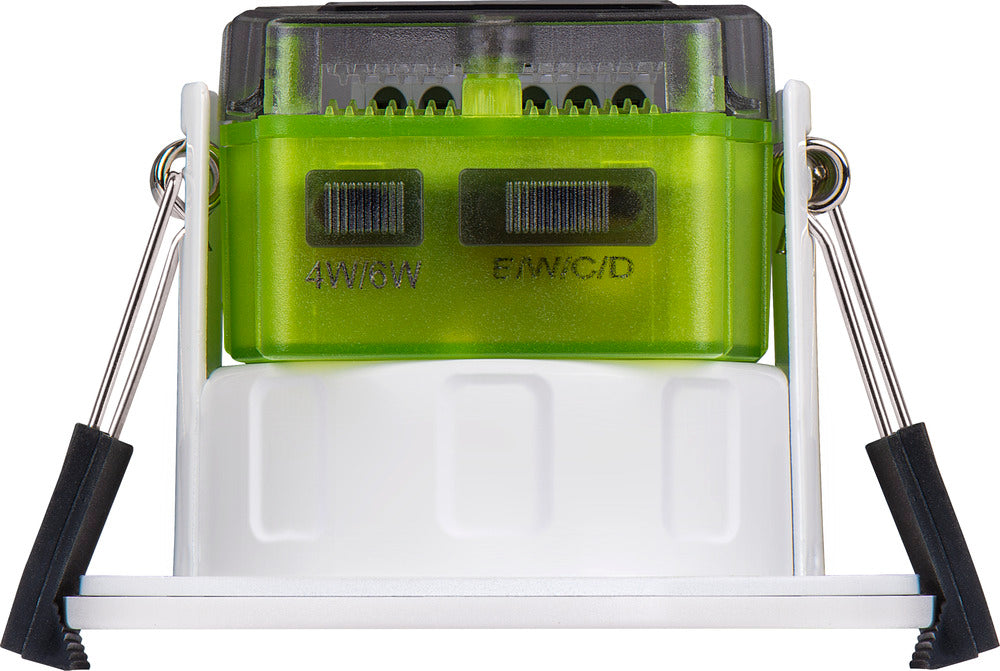 Luceco FTF6WCCT FType MK2 4W/6W 750lm Power Change & 4 Colour CCT 2700K/3000K/4000K/6000K Dimmable IP65 White - Flat - westbasedirect.com