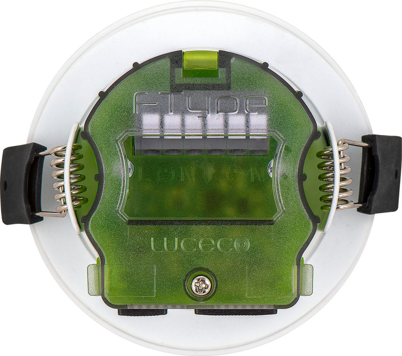 Luceco FTF6WD2W FType MK2 4W/6W 690lm Power Change & CCT Change 3000K/4000K Dim2Warm Dimmable IP65 White - Flat - westbasedirect.com