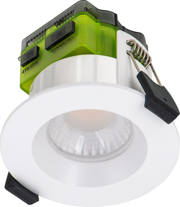 Luceco FTR6WCCT FType MK2 4W/6W 750lm Power Change & 4 Colour CCT 2700K/3000K/4000K/6000K Dimmable IP65 White - Regressed - westbasedirect.com