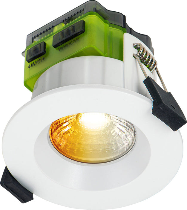 Luceco FTR6WD2W/10 FType MK2 4W/6W 690lm Power Change & CCT Change 3000K/4000K Dim2Warm Dimmable IP65 White - Regressed (10 Pack) - westbasedirect.com