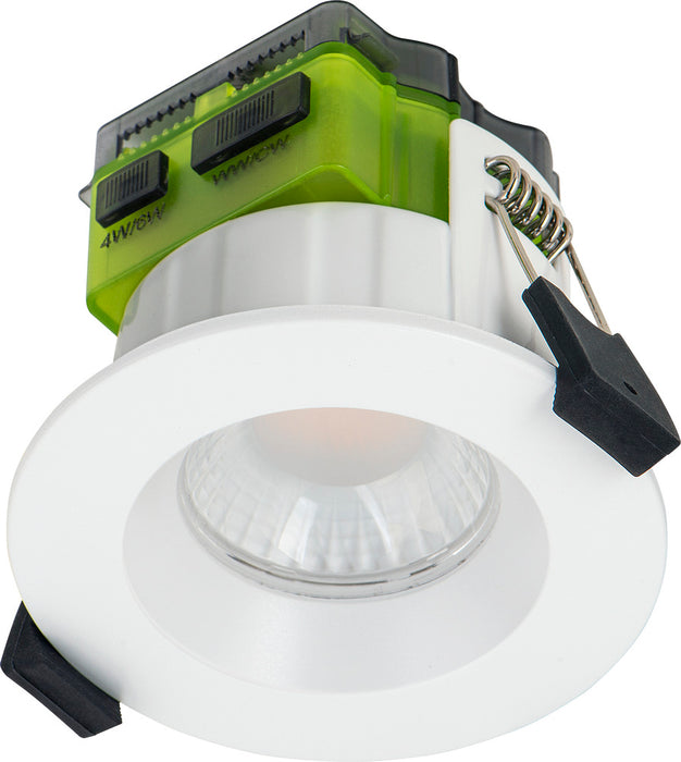 Luceco FTR6WD2W FType MK2 4W/6W 690lm Power Change & CCT Change 3000K/4000K Dim2Warm Dimmable IP65 White - Regressed - westbasedirect.com