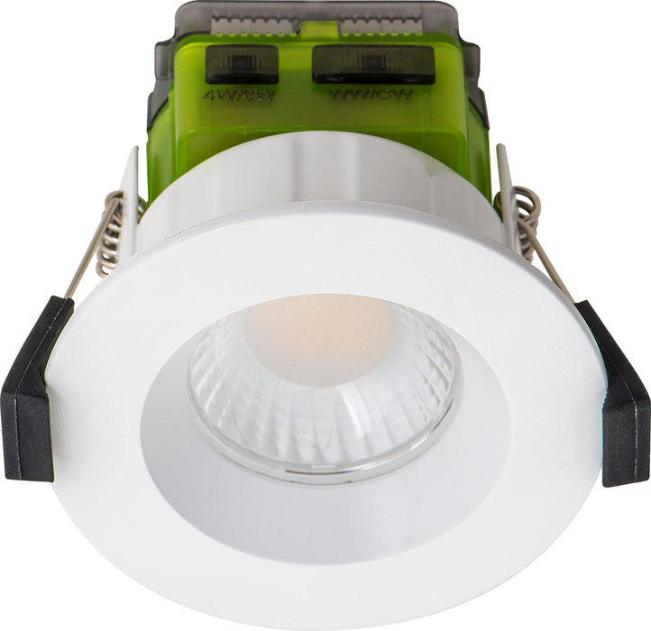 Luceco FTR6WD2W/10 FType MK2 4W/6W 690lm Power Change & CCT Change 3000K/4000K Dim2Warm Dimmable IP65 White - Regressed (10 Pack) - westbasedirect.com