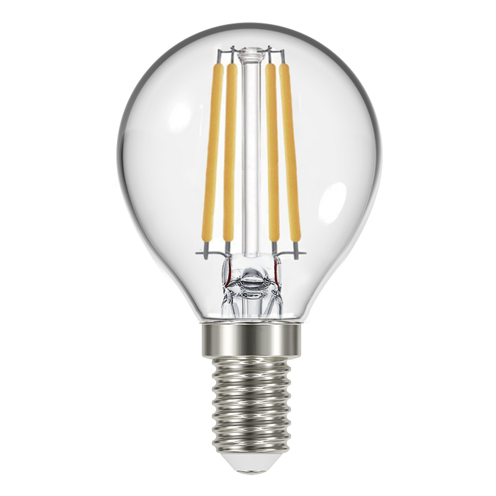 Eveready S15482 E14 SES Golf Filament Clear LED Bulb 4W 470lm Warm White 2700K (5 Pack) - westbasedirect.com