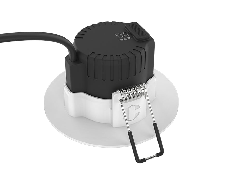 Collingwood H2EXT1W H2 Pro Extreme CSP IP65 5W & Colour Switchable LED Outdoor Soffit Downlight 2200K/2700K/3000K White - westbasedirect.com
