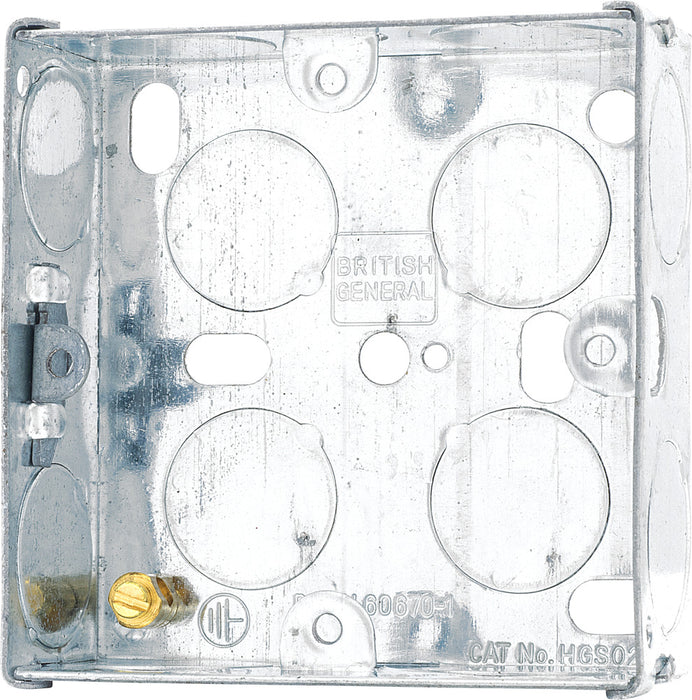 BG HGS02 1G 25mm Steel Knockout Box - westbasedirect.com