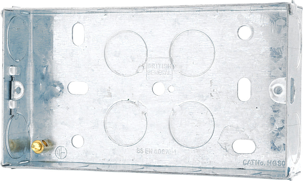 BG HGS04 2G 25mm Steel Knockout Box - westbasedirect.com