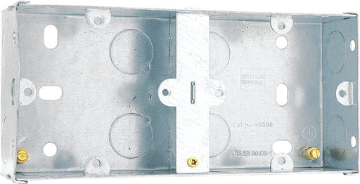 BG HGS08 35mm Dual Steel Knockout Box - westbasedirect.com