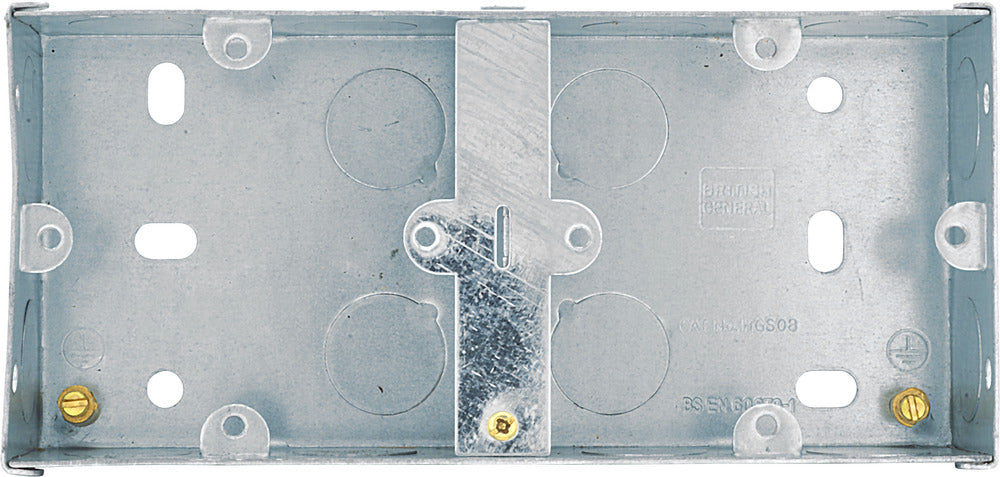 BG HGS08 35mm Dual Steel Knockout Box - westbasedirect.com