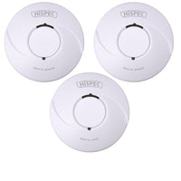 HiSPEC BATTERY Power Radio Frequency 2x Smoke & 1x Heat Detector RF10-PRO with 10Yr Sealed Lithium Battery