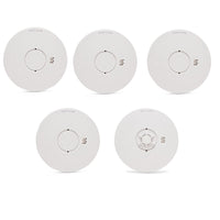 HiSPEC PULSE Mains 4x Optical Smoke Alarm & 1x Heat Alarm c/w 10 Year Lithium Battery Backup (Full Unit)