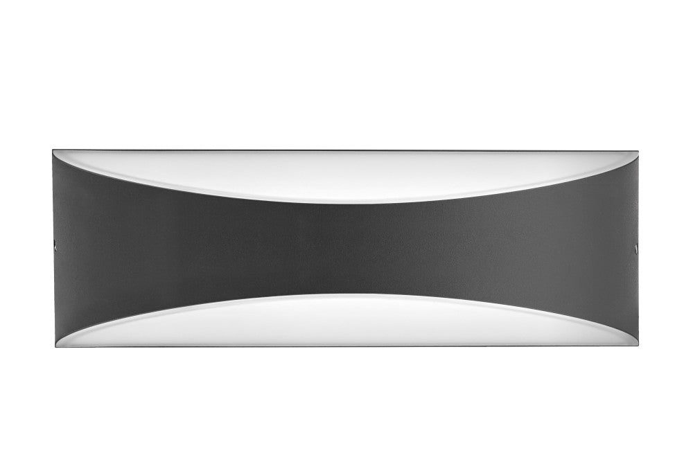 Integral ILDEA011 Outdoor Decorative Wall Light Wave IP65 310Lm 7W 3000K Up/Down Light Dark Grey - westbasedirect.com