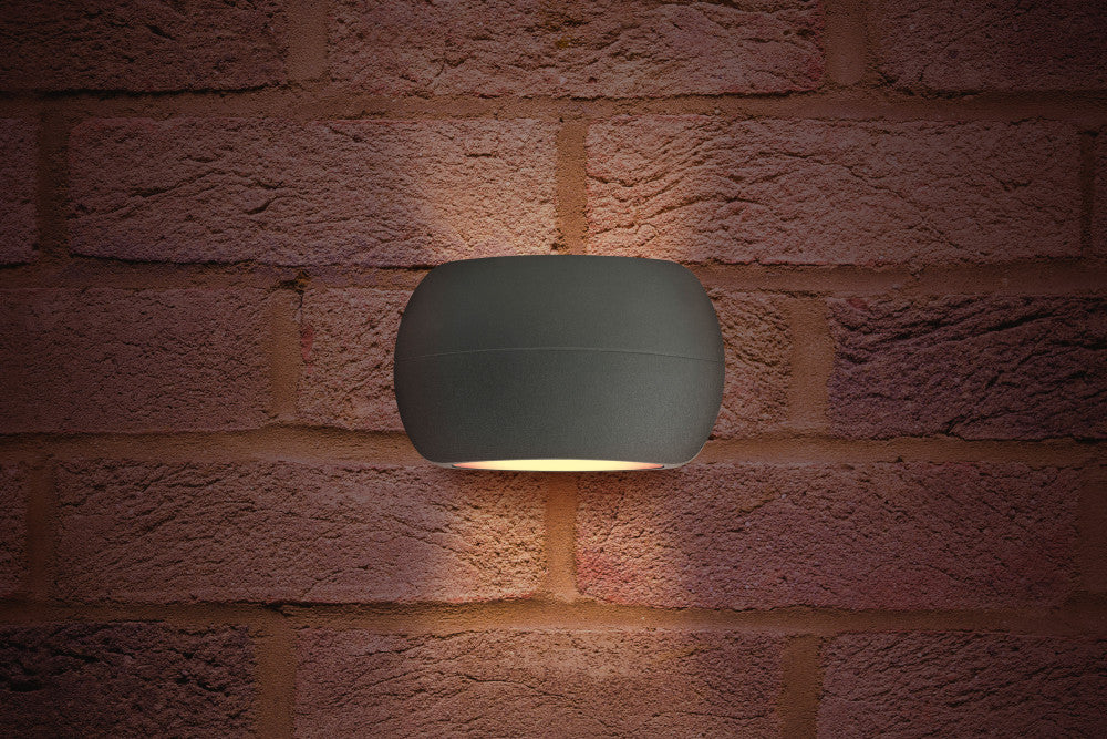 Integral ILDEA014 Outdoor Decorative Wall Light Luxstone IP54 320Lm 8.5W 3000K Up/Down Light Dark Grey - westbasedirect.com